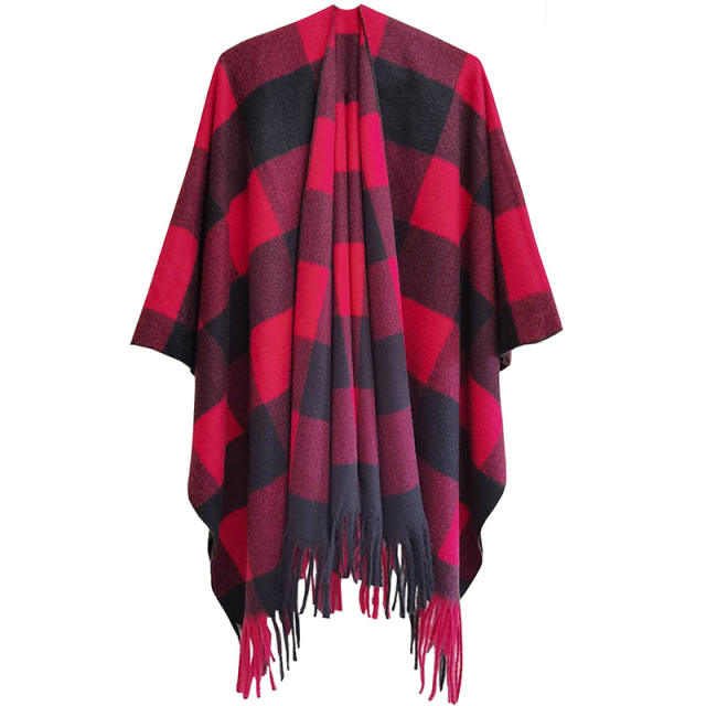 Occident fashion classic plaid pattern warm shawl scarf