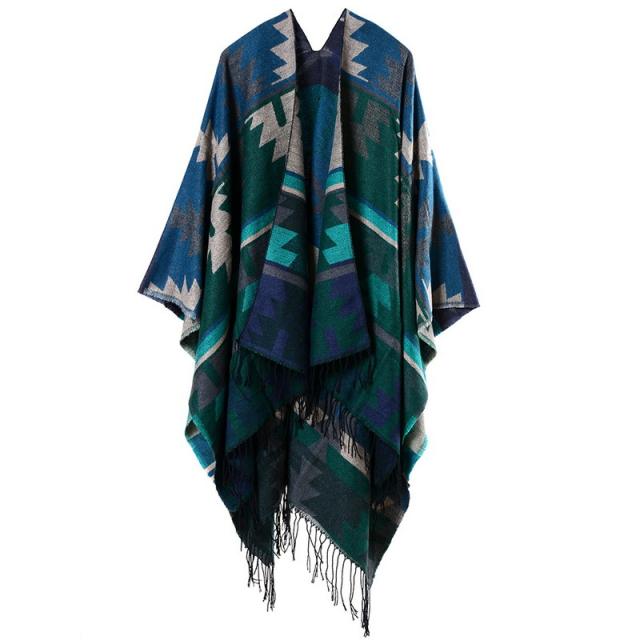 Occident fashion patterned tassel shawl