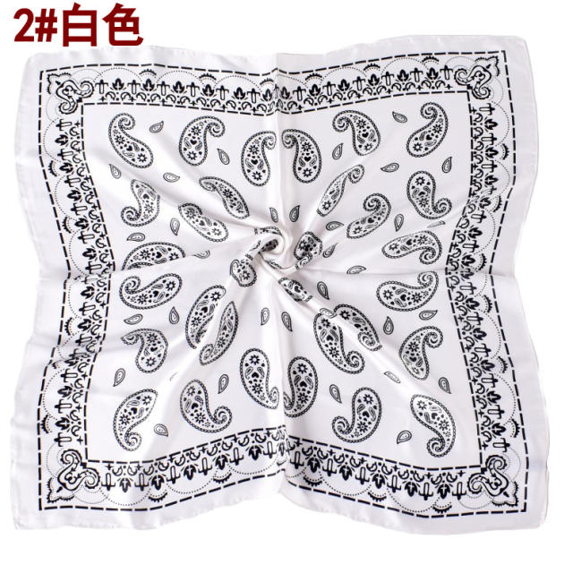 70cm paisley pattern satin square scarf