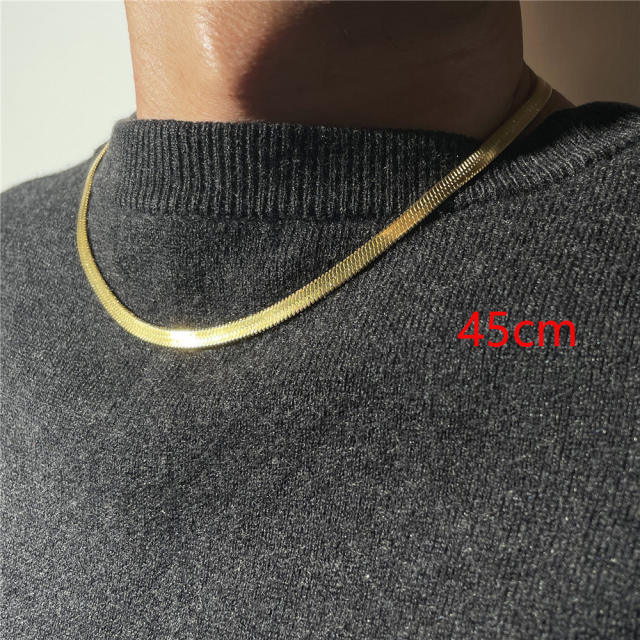 Hiphop stainless steel snake chain choker for men