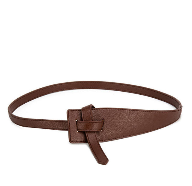 Concise PU leather obi belt