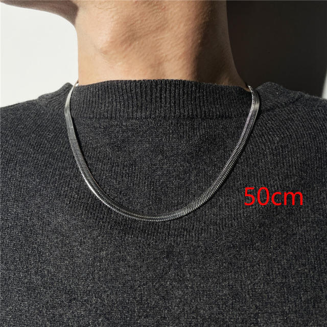 Hiphop stainless steel snake chain choker for men