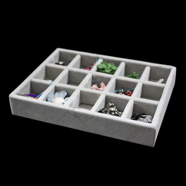 Velvet jewellery storage box