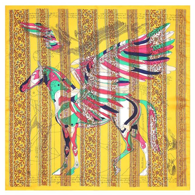 53cm unicorn pattern square scarves