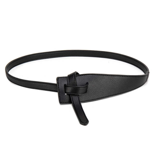 Concise PU leather obi belt