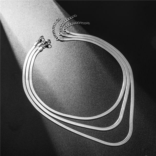 Hiphop stainless steel snake chain choker for men