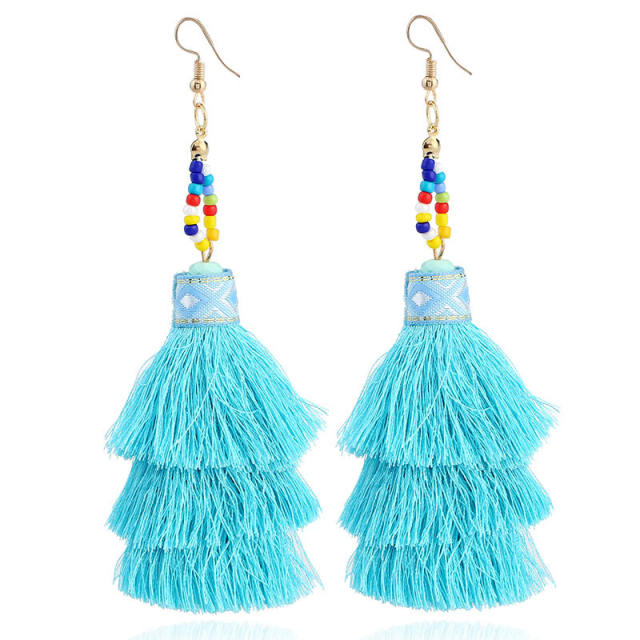 Fashion thread tassel earrings