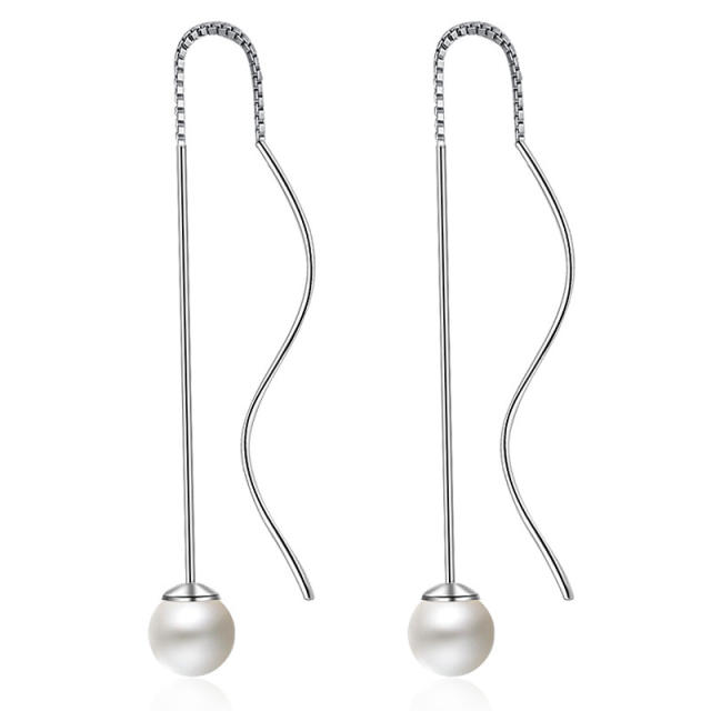 Pearl threader earrings