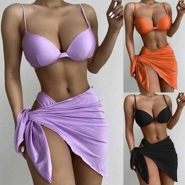Three piece bikini swimsuit set