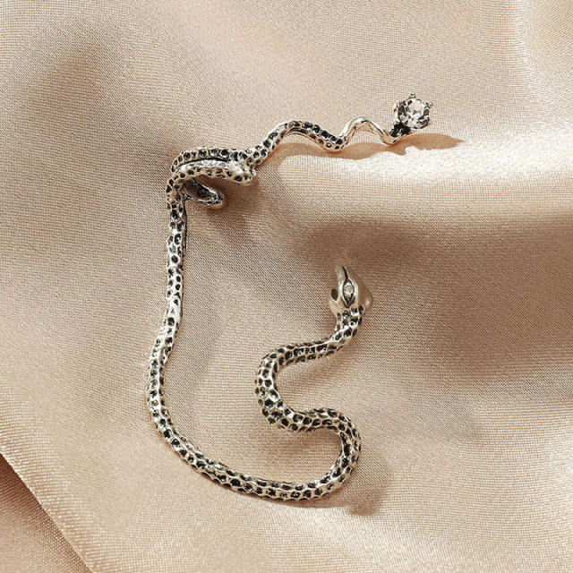 Snake fashion cuff earrings