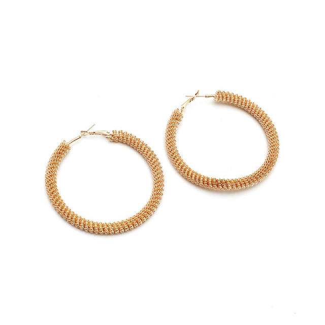 Metal hoop earrings