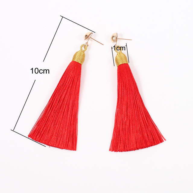 Fashion long thread tassel earrings