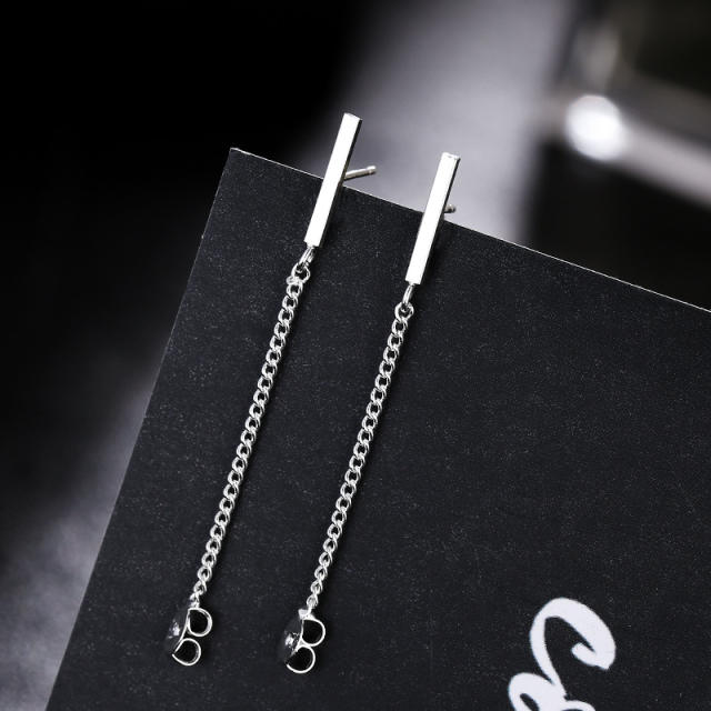 925 silver needle threader earrings