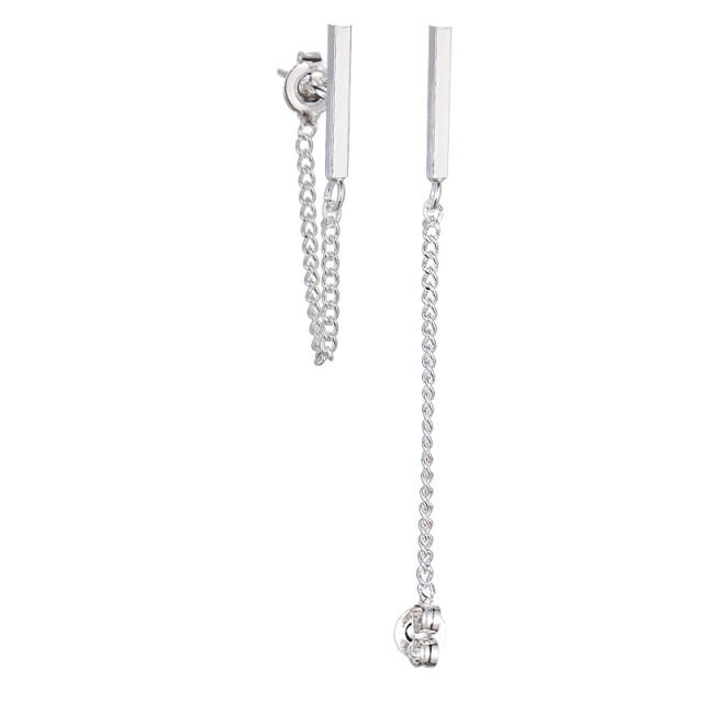 925 silver needle threader earrings