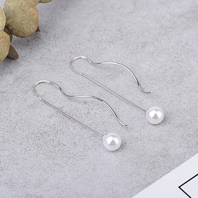 Pearl threader earrings