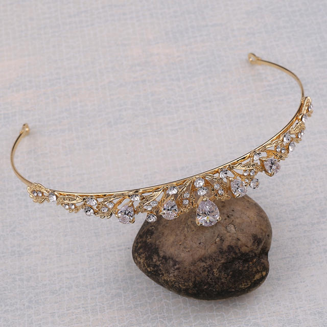 Korean fashion rhinestone bridal hair crown