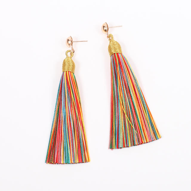 Fashion long thread tassel earrings