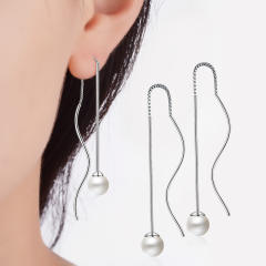 Pearl threader earrings
