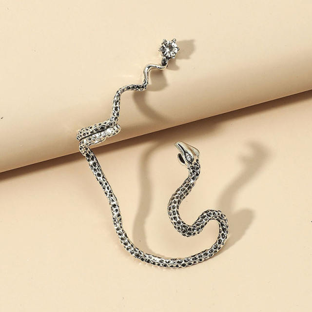 Snake fashion cuff earrings