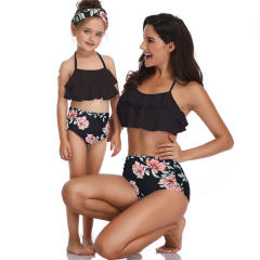 High waist mommy and baby swim suits