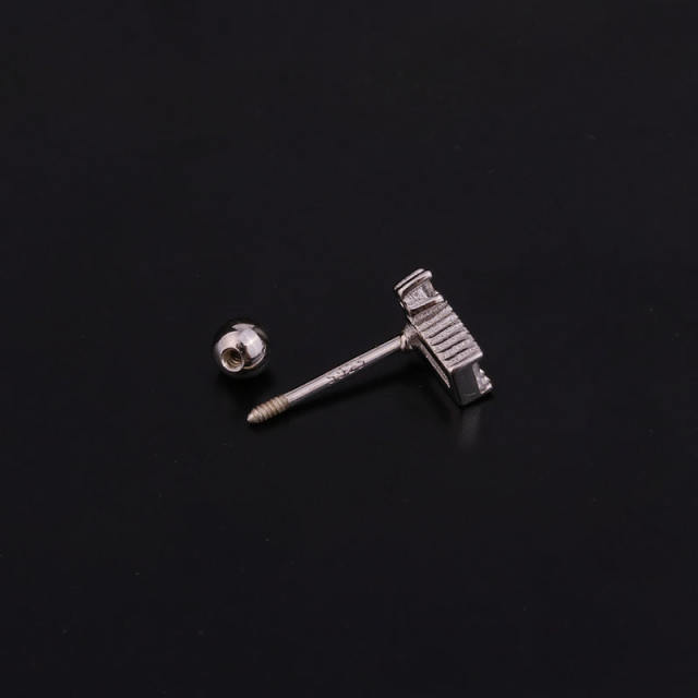 925 silver zircon studs cartilage earrings