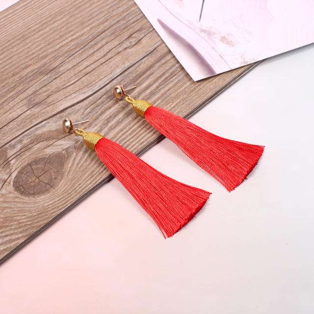 Fashion long thread tassel earrings