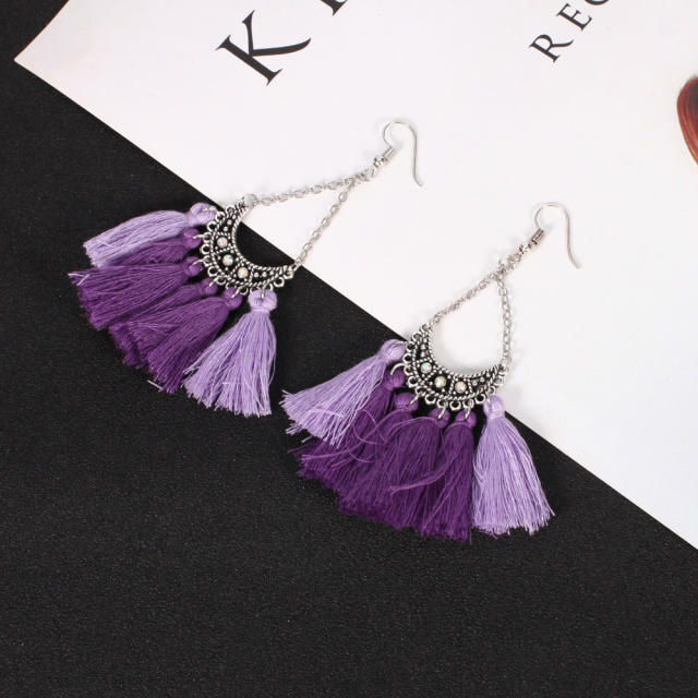 Fashion thread tassel earrings