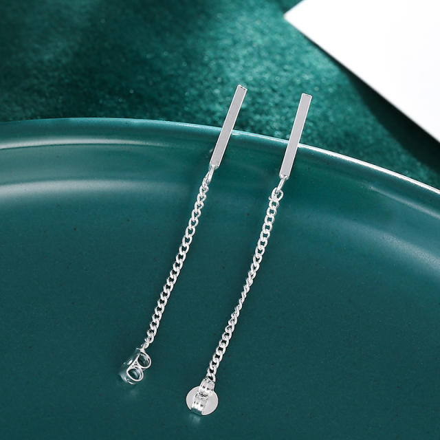 925 silver needle threader earrings