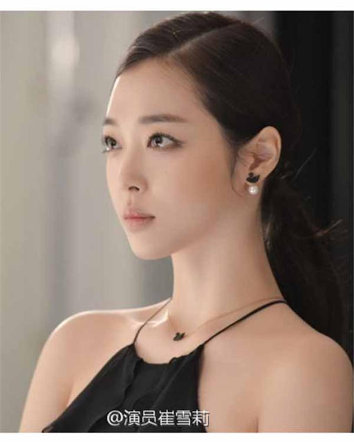 Fashion pearl black swan jacket earrings