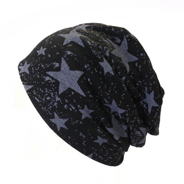 Vintage star pattern beanie cap