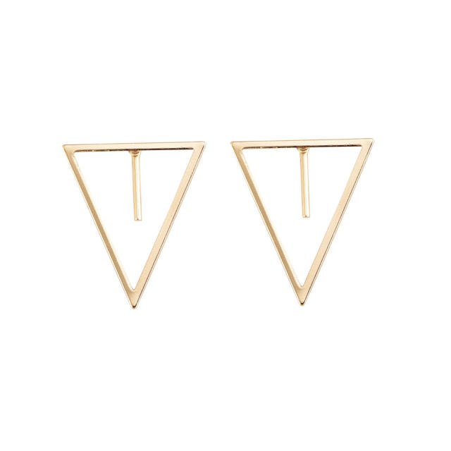 Fashion triangle jacket earrings