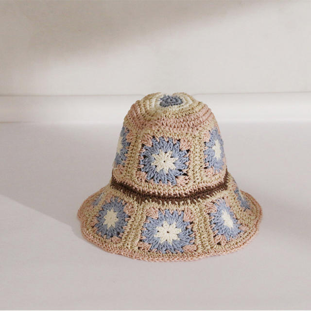 Korean fashion corchet bucket hat