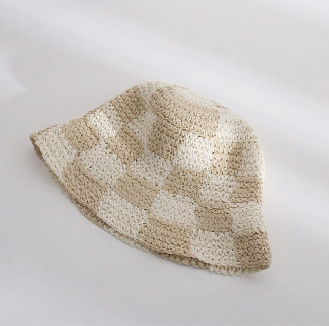 Korean fashion corchet bucket hat