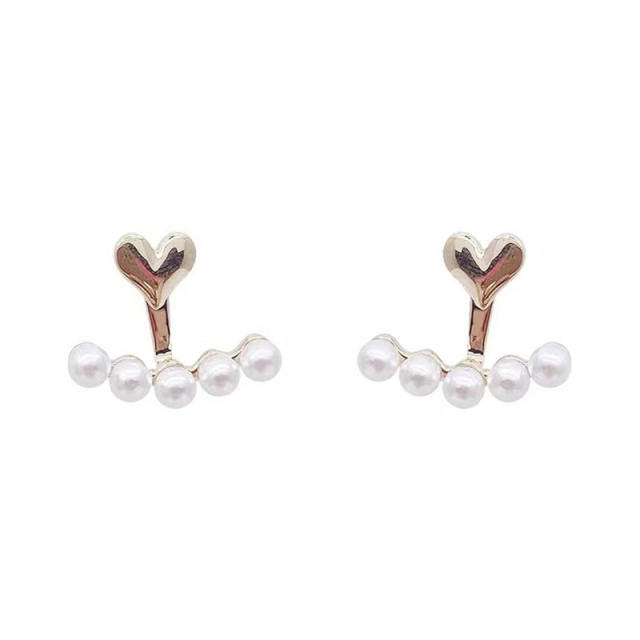 S925 Silver needle pearl stud earrings
