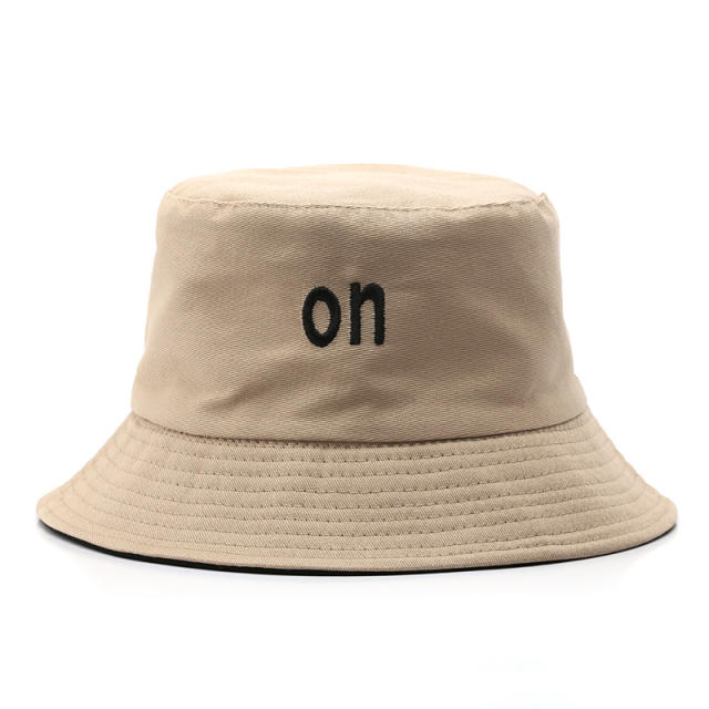 Letter embroidered bucket hat