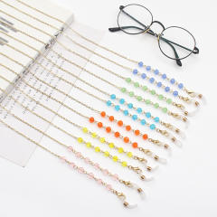 7 color glass crystal beads glasses mask chain