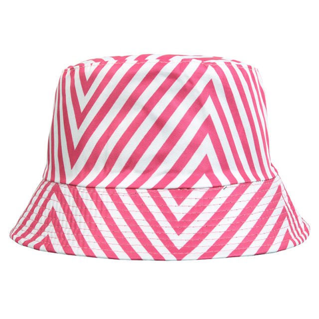 Unisex striped bucket hat