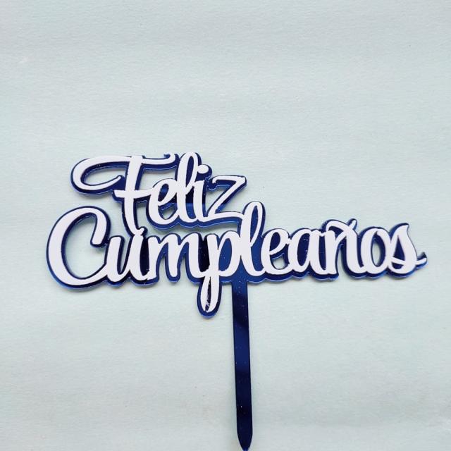 FelizCumpleanos acrylic cake toppers