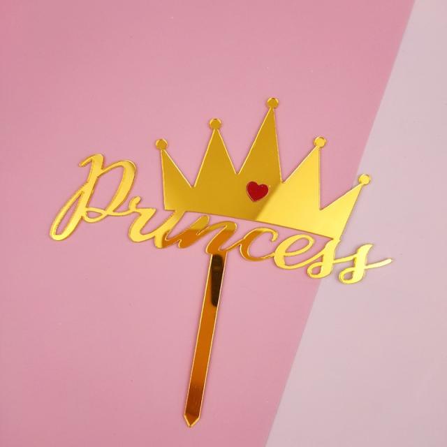 Princess crown cake toppers