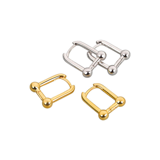 Fashion 925 silver needle huggie earrings