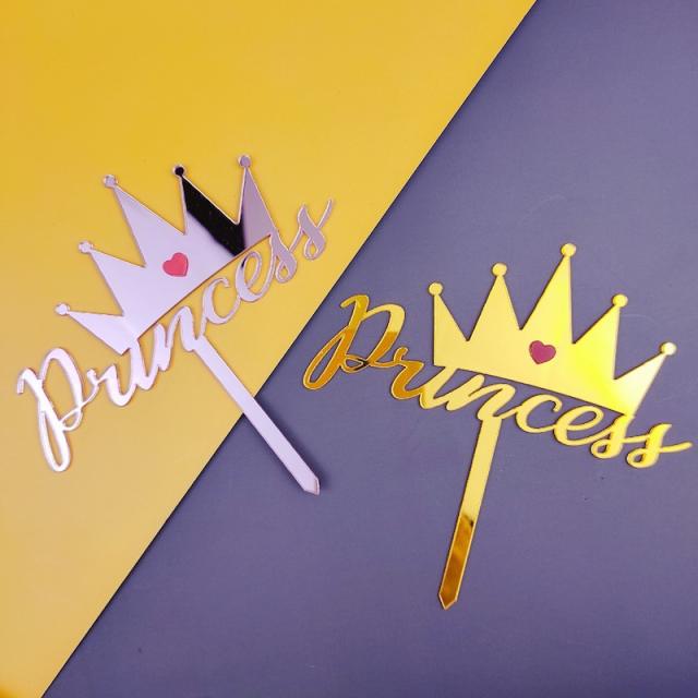 Princess crown cake toppers