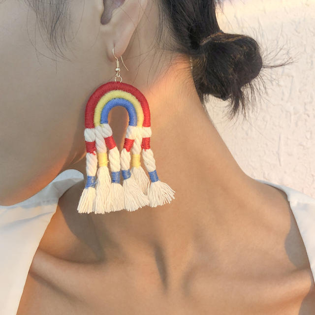 Fashion thread tassel earrings