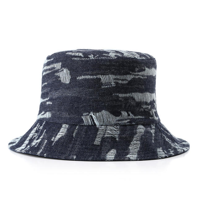 Broken grid do the old cowboy bucket hat