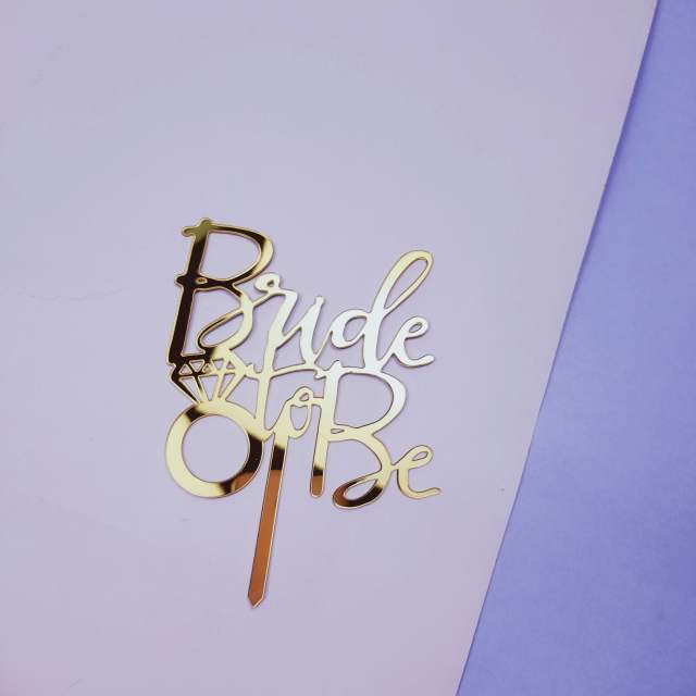 Brude to be wedding cake toppers