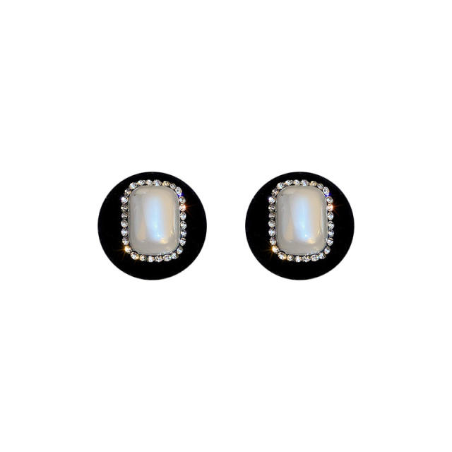 S925 silver needle pearl stud earrings