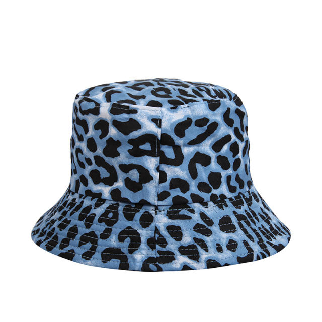 Leopard print bucket hat