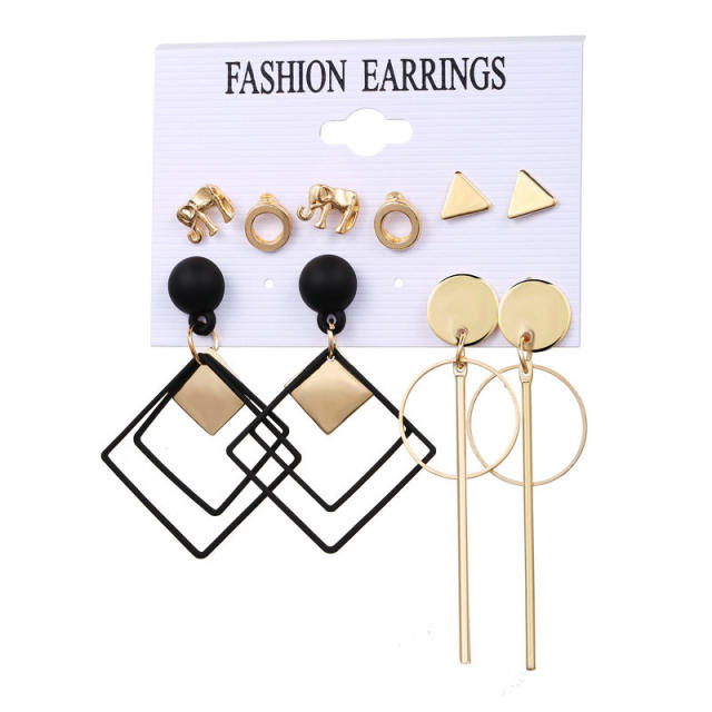 New pearl earrings earrings suit 5 pairs