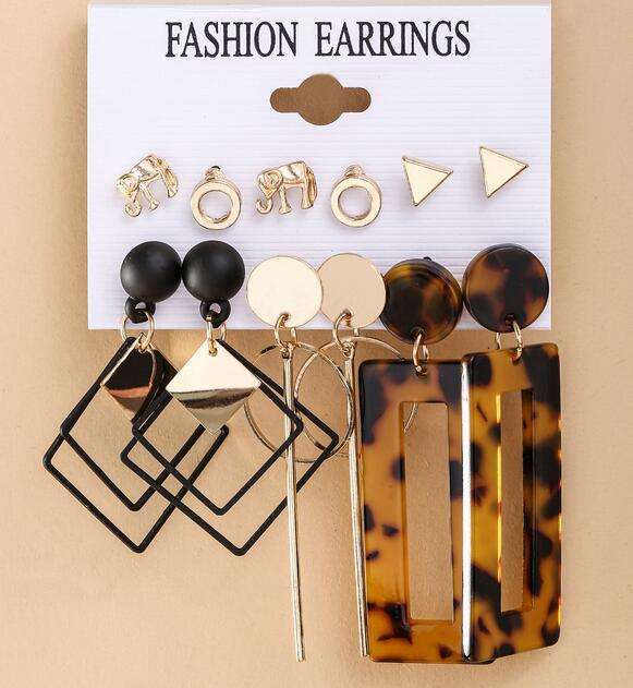 New pearl earrings earrings suit 5 pairs