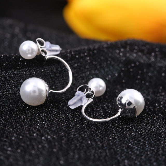 Fashion pearl jacket earrings