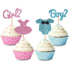 4pcs/12pcs boy girl cup cake toppers